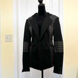 Blanc Noir Quilted Black Jacket
